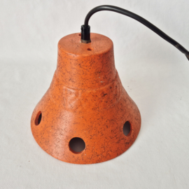 Oranje keramische hanglamp | Vintage jaren 70 lamp