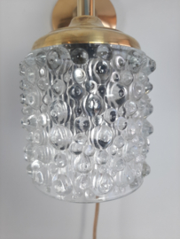 Wandlamp vintage glazen kap met nieuw armatuur