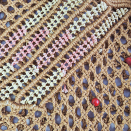 Jaren 70 Macramé tas met kralen
