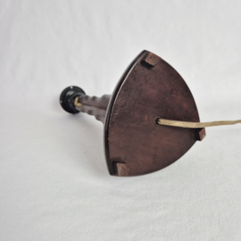 Vintage houten Tafellamp | Oorsari lamp uit de jaren 70