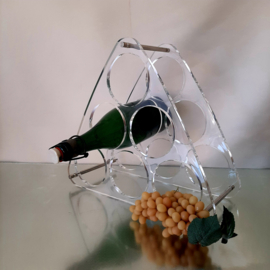 Jaren 80 plexiglas wijnrek