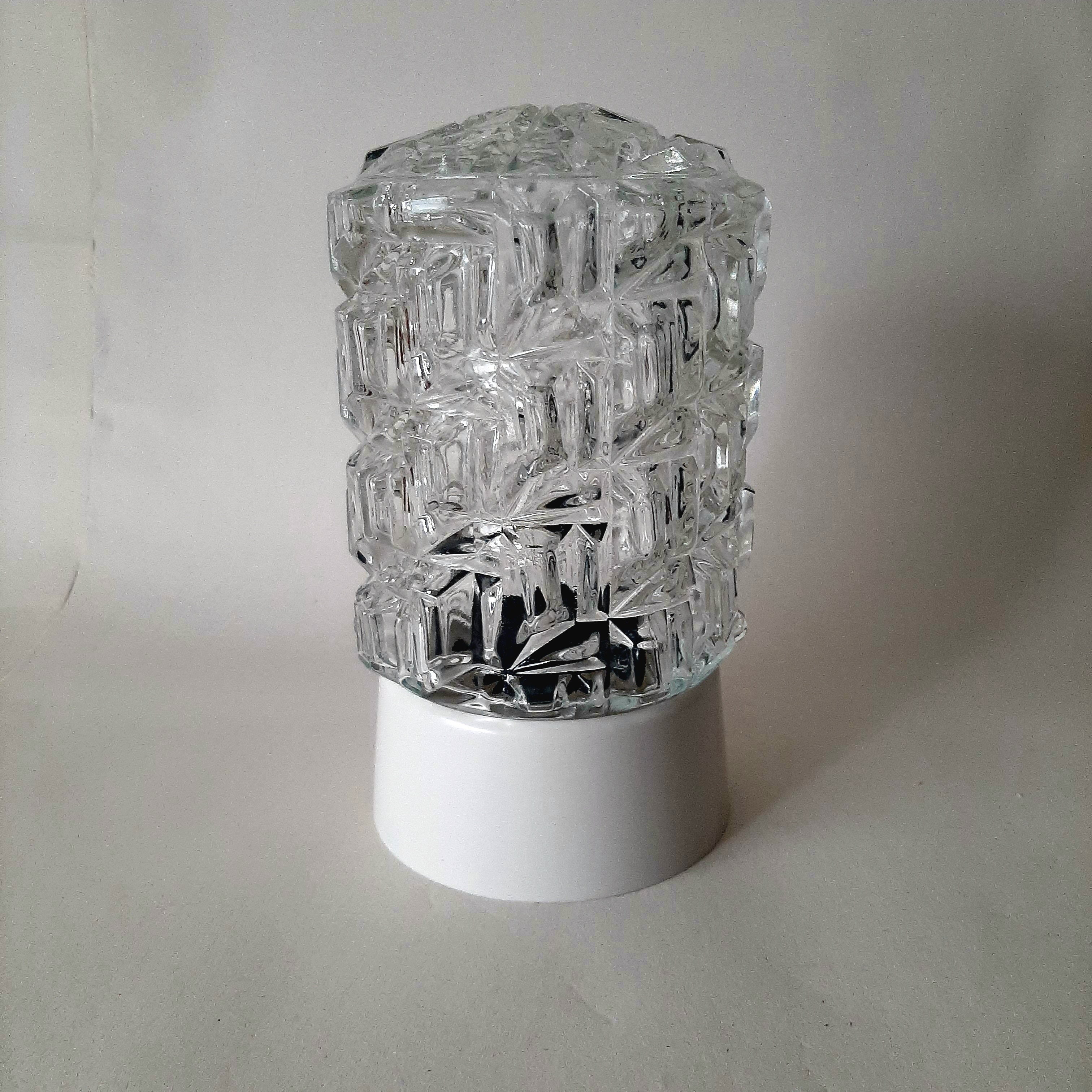 Vintage plafonniere | jaren 60 plafondlamp | Schroefbol 'Kristal 1'