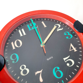Memphis stijl wandklok | Vintage klok jaren 80 | Quartz wandklok