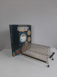 Jaren 70 LP rek, vintage standaard met 40 sleuven, platenrek