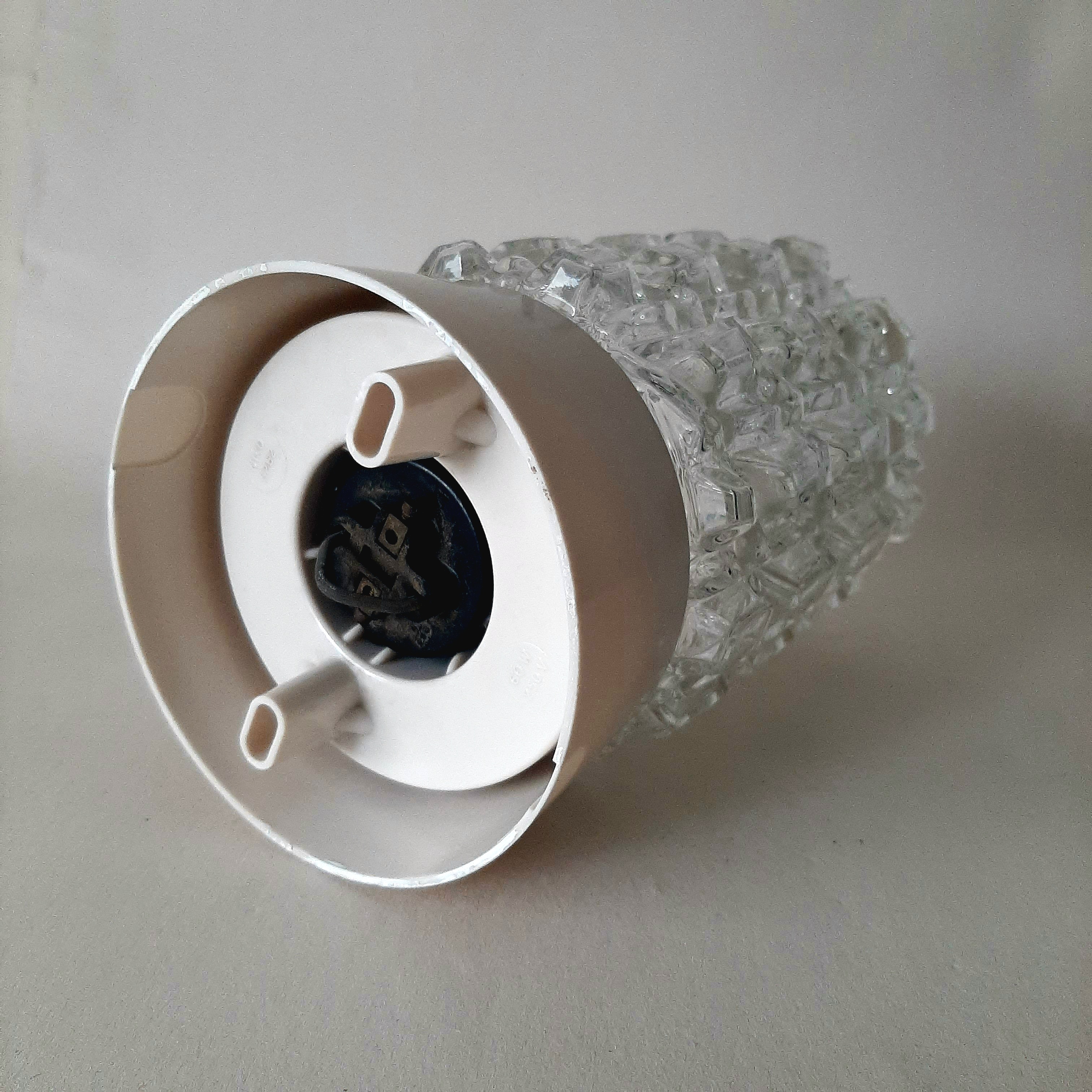 Vintage plafonniere | jaren 60 plafondlamp | Schroefbol 'Kristal 1'