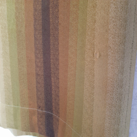 Vintage gordijnen, jaren 50 raambekleding groen, bruin. 210 cm x 285 cm