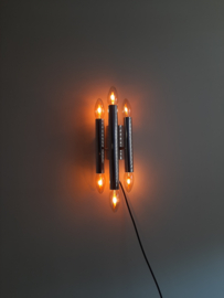 Wandlamp in de stijl van Gaetano Sciolari, Wandlamp chroom met 6 lichtpunten