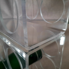 Jaren 80 plexiglas wijnrek