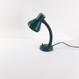 Vintage groene tafellamp, jaren 70 bureaulamp
