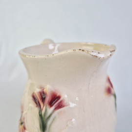 Pichet Barbotine | Vintage Franse Majolica Kan