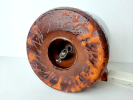 Vintage jaren 70 tafellamp | Fat Lava | Oranje lamp