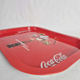 Vintage dienblad Coca Cola | Reclame dienblad | Kerstmis Coca Cola