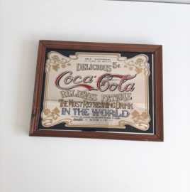 Vintage spiegel Coca Cola | Reclamebord | Art Nouveau stijl