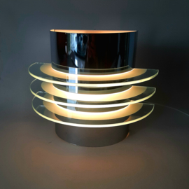 Wandlamp Ikea Drittel | Vintage Ikea | Chroom met glazen wandlamp