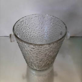IJsemmer frosted glass | Vintage ijsemmer | Glazen wijnkoeler