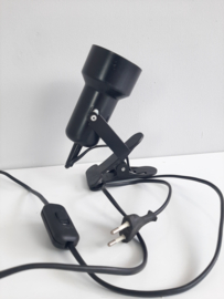 Jaren 80 zwarte klemlamp | Leeslamp