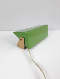 Vintage wandlamp | leeslamp groen met goud | Industrieel