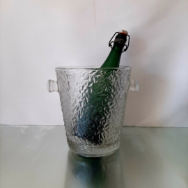 IJsemmer frosted glass | Vintage ijsemmer | Glazen wijnkoeler