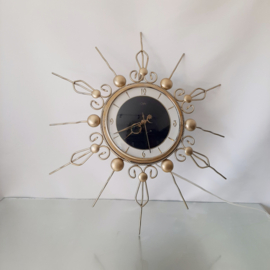 Orfac Sunburst wandklok | MCM klok | Jaren 60 klok zon, maan, ster | Midcentury modern klok