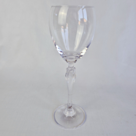 Set kristallen wijnglazen |  Vintage kristallen glazen met bewerkte voet