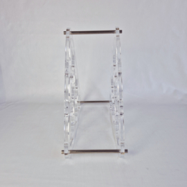Jaren 80 plexiglas wijnrek