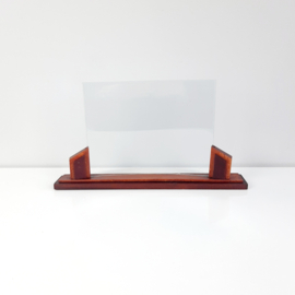 Art Deco fotolijst | Hout met halfrond glas | Jaren 30 lijst