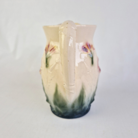 Pichet Barbotine | Vintage Franse Majolica Kan