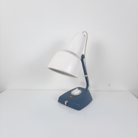 Vintage Philips tafellamp | Bureaulamp blauw
