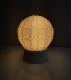 Thabur schroefbol, Art Deco plafondlamp in beige/geel