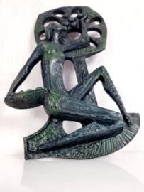 70s kunstwerk, Kunsthars, jaren 70, vintage kunst, wandsculptuur
