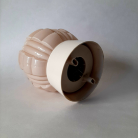 Thabur Art Deco plafondlamp in roze | Pastelroze schroefbol