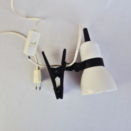 Jaren 80 Wit met Zwarte Klemlamp