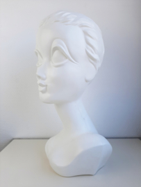 Vintage mannequin buste Twiggy | Witte Twiggy mannequin display