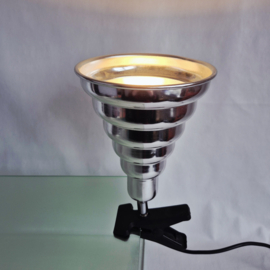 Stijlvolle aluminium klemlamp | Leeslamp in Art Deco stijl