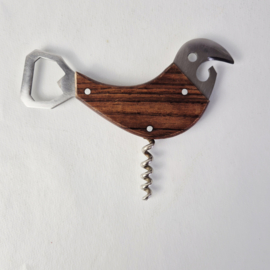 Flessenopener in de vorm van een vogel