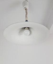 Vintage jaren 70 hanglamp heksenhoed grijs