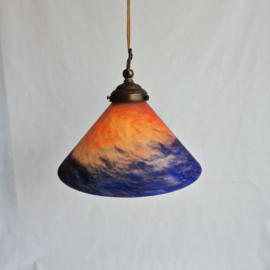 Pate de Verre Art Deco Hanglamp