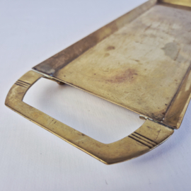 Vintage messing dienblad in Art Deco stijl