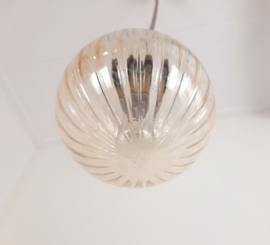 Hanglamp glazen bol met nieuw armatuur