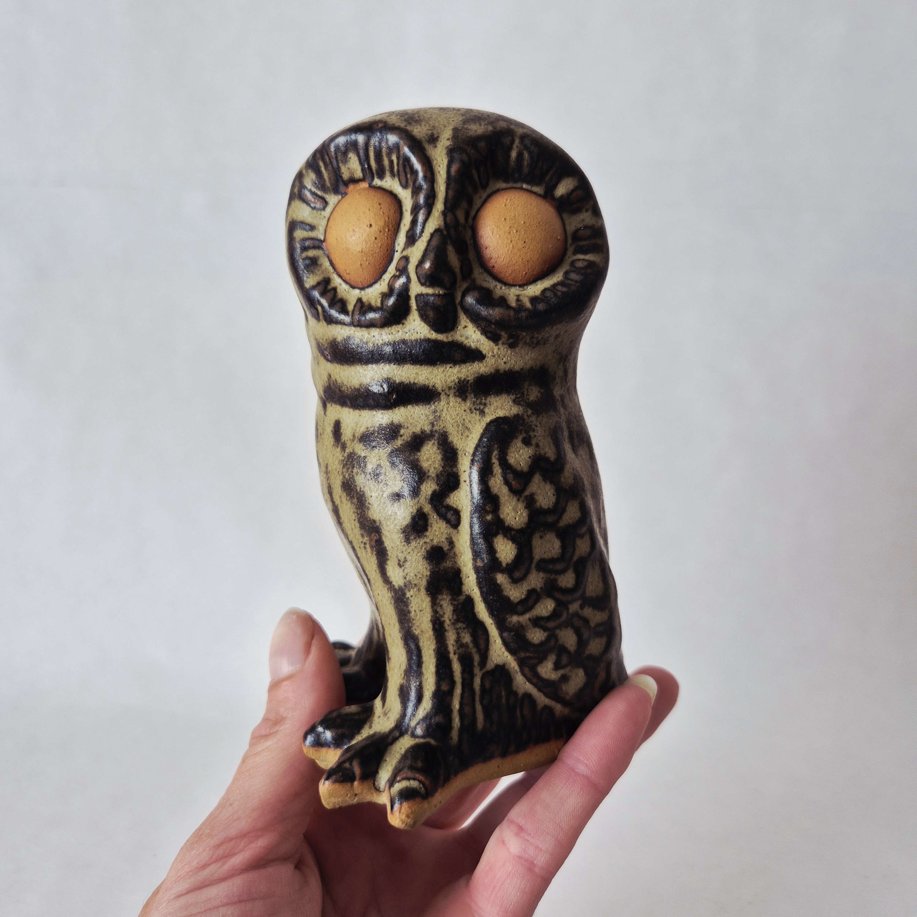 Tremar UK keramische spaarpot uil | Vintage spaarpot | Dieren spaarpot | Tremar studio pottery