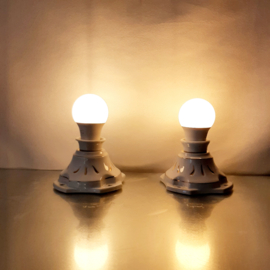 Plafondlamp porselein | plafondlamp uit de jaren 30/40 | Porselein met gouden plafondlamp in roccocostijl
