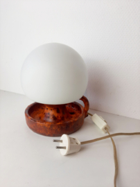Vintage jaren 70 tafellamp | Fat Lava | Oranje lamp