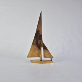 Messing Mid-Century Zeilboot | Curtis Jere-Stijl
