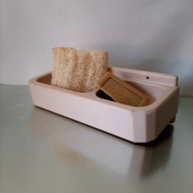 Art Deco bakelieten zeep houder | Zeepbak voor aan de wand