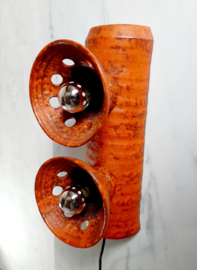Brutalist keramische wandlamp uit de jaren 60 | Vintage lamp