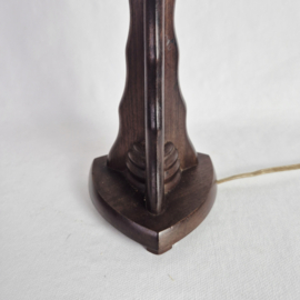 Vintage houten Tafellamp | Oorsari lamp uit de jaren 70