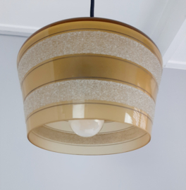 Art Deco glazen hanglamp oker