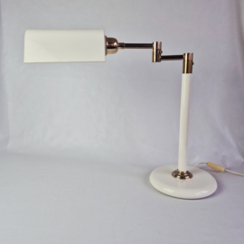 Vintage Design  Bureau Lamp Wit & Goud
