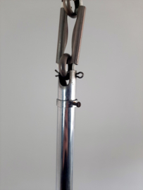 Art Deco glazen hanglamp | Hoge hanglamp met satijnglas in prachtig ontwerp | Origineel Art Deco lamp | Jaren 30 verlichting