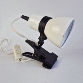 Jaren 80 Wit met Zwarte Klemlamp